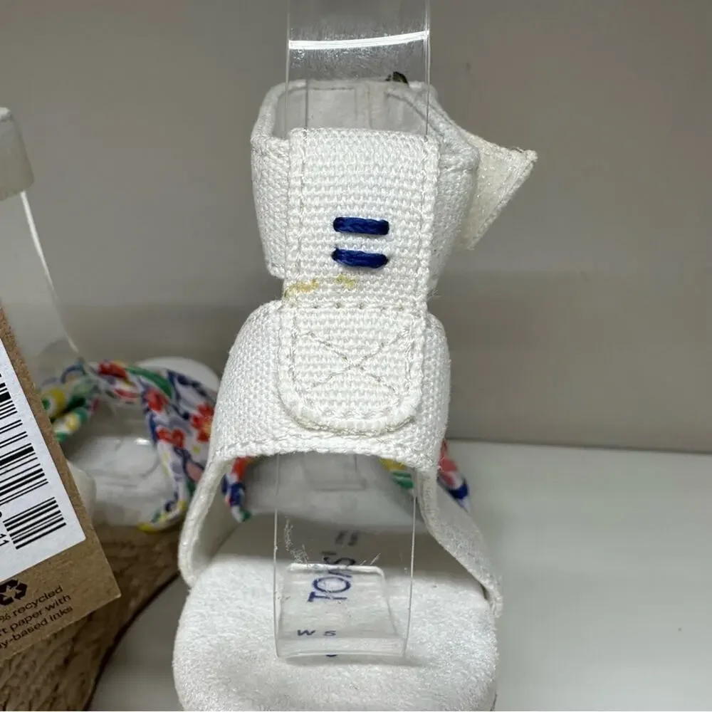 NWOB | TOMS | Marisela Wedge Sandal | White Mediterranean | Size 5